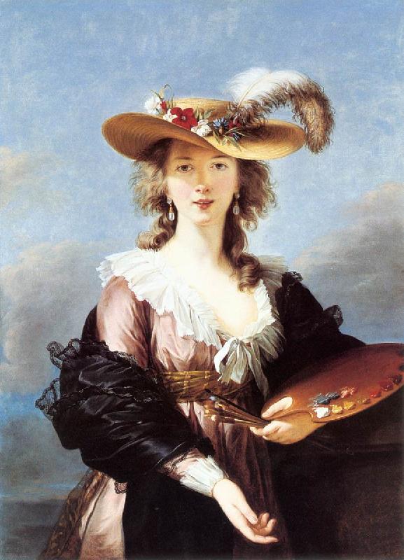 VIGEE-LEBRUN, Elisabeth Self-Portrait in a Straw Hat r Germany oil painting art
